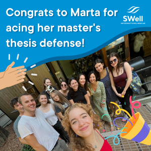 🎉 Join us in congratulating Marta on becoming the latest Master of Sex (Research)! 🎓